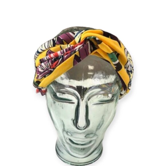 ZARA Butter Yellow Bohemian Floral Head Wrap - Picture 5 of 6